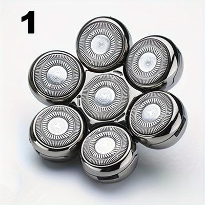 TEMU 1/2pcs Blade Refills - Sharp And Fresh Flexible Stainless Steel Rotating Replacement Blades, Suitable For Electric Heads 7 Blades 5 Blades
