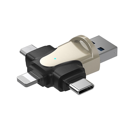 Adattatore otg per lettore di schede di memoria tf 4 in 1 per Lightning/mirco usb/tipo-c lettore di schede micro sd otg usb per iphone andriod xiaomi
