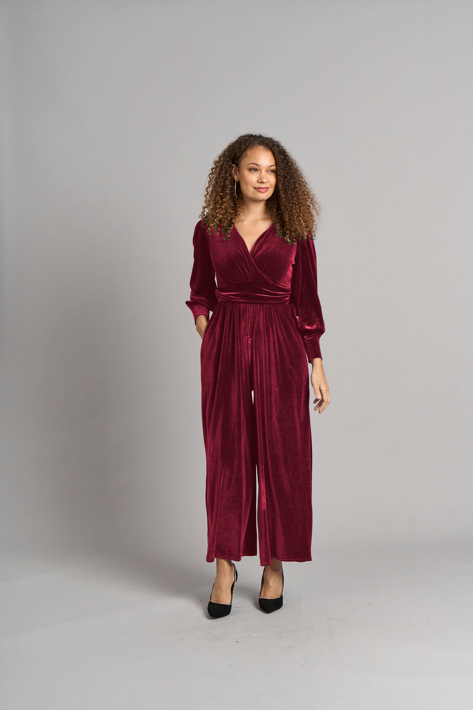 Ava Samt-Overall - Beere Image