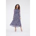 Stella Leopard Print Kleid - Flieder