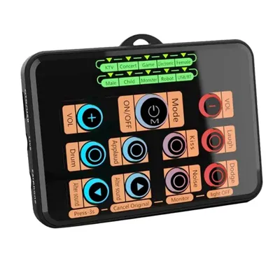 Universal Voice Changer Mini Sound Card Multiple Sound Effects Portable Live Broadcast Voice