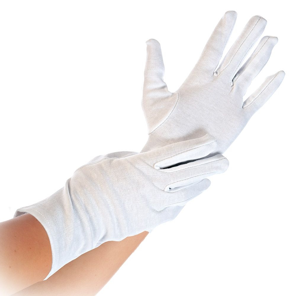 300x Baumwoll-Handschuhe "blanc" Gr. L (Gr. 9) Länge 25 cm Image