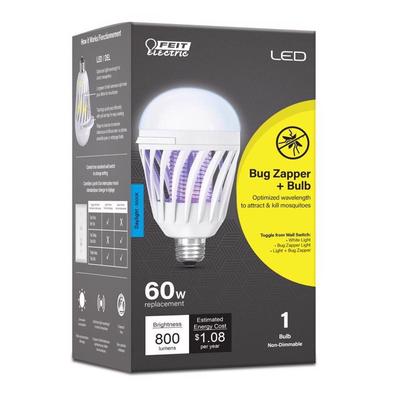 Feit A19 E26 (Medium) LED Bug Zapper Bulb Daylight 60 Watt Equivalence 1 pk - Warm White