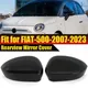 Misura Per Fiat 500 2007 2008 2009 2010 2011-2023 Nero Lucido Auto Specchietto retrovisore Tappo di Copertura Accessori Auto 735452185 735452186