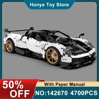 MOC- 142670 Technische Weiße Super Sprots Auto Huayra Modell Bausteine Ziegel DIY Puzzle Spielzeug Montage Geburtstag Geschenke Für Kinder Image