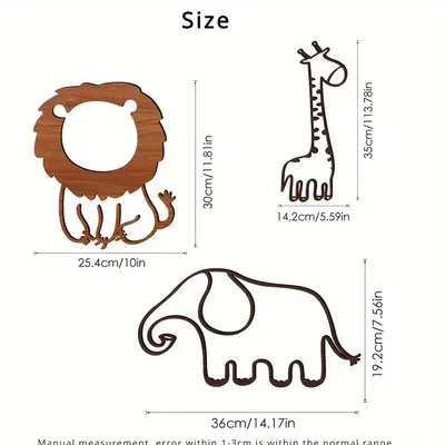 3d Cartoon Holz aufkleber Tiere Holz aufkleber Wand Baby Kinderzimmer Dekor nach Hause, Wohnzimmer, Image
