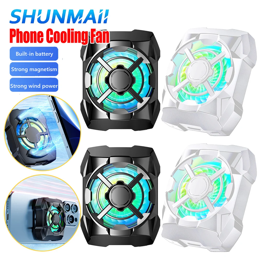 Telefon Kühlkörper wiederauf ladbar 3 Geschwindigkeiten einstellbarer Gaming-Kühler drahtloser magnetischer Silent-Game-Kühler für Android iOS Pubg-Spiele Image