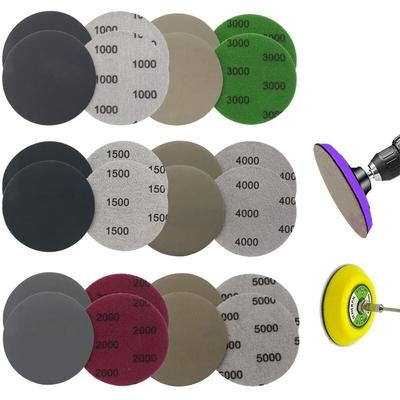 24 Stück Schleifscheiben, rundes Schleifpapier, 80 mm Klett-Schleifscheiben, Nass- und Image