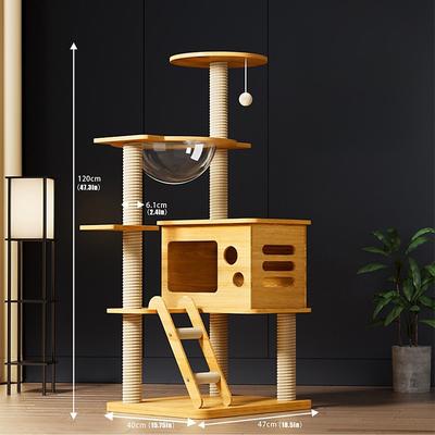 56.3 Cat Tree/Cat Tree House and Towers for Large Cat/Cat Climbing Tree with Cat Condo/Cat Tree Scratching Post/Multi-Level Large Cat Tree