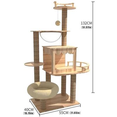 69 Inches Cat Tree/Cat Tree House and Towers for Large Cat/Cat Climbing Tree with Cat Condo/Cat Tree Scratching Post/Multi-Level Large Cat Tree