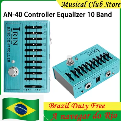 IRIN NA-40 Band Controller EQ Pedal 10 Band Equaliser Effects Pedal for Electric Guitar and Bass True Bypass Guitar Accessories