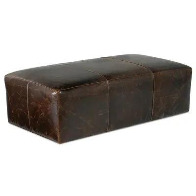 Rowe Furniture Macon Leather Ottoman