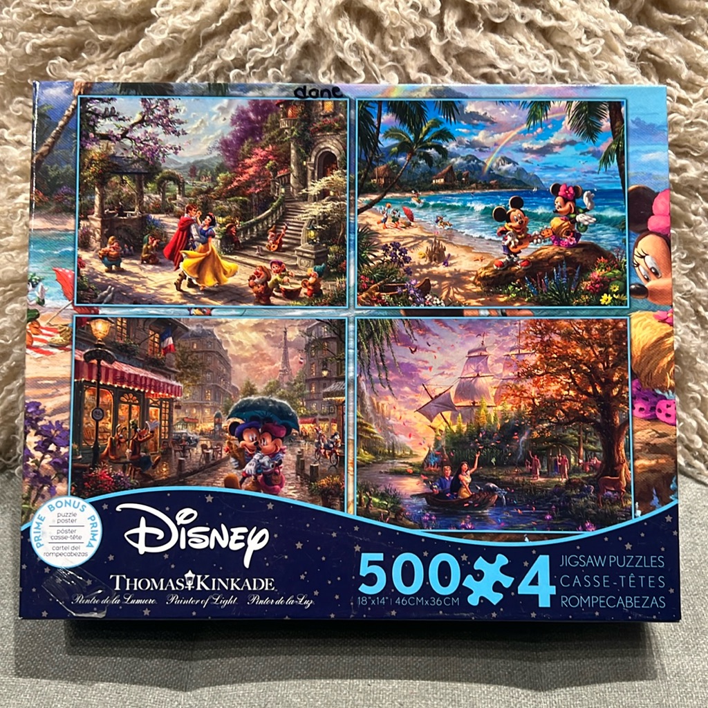Disney Games | Thomas Kinkade Disney Dreams Collection 4 In 1 Jigsaw Puzzle 500 Pc | Color: White | Size: Os