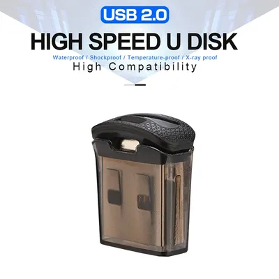 Hochgeschwindigkeits-Pendrive, Mini-USB-Flash-Laufwerke, 128 GB, schwarz, wasserdicht, 64 GB, 32 GB, Image