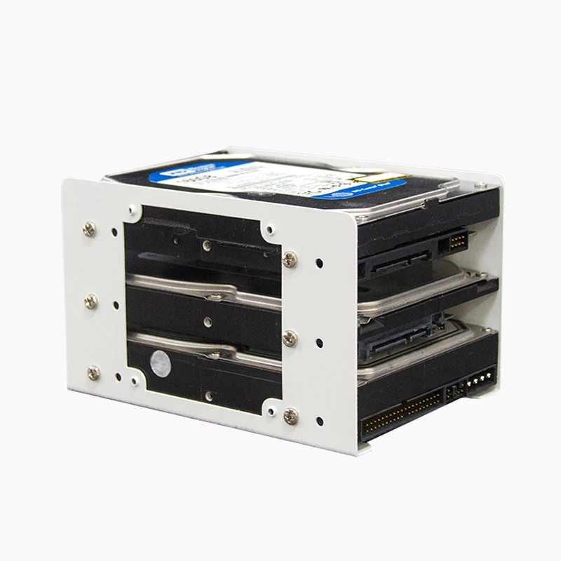 Support de disque dur mécanique blanc intégré, châssis en métal 3.5, ventilateur d