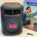 Altoparlante Bluetooth 5.0 portatile a LED stereo a grande potenza con colonna wireless Subwoofer da 8 pollici Altoparlanti per bassi per feste Famiglia Karaoke USB