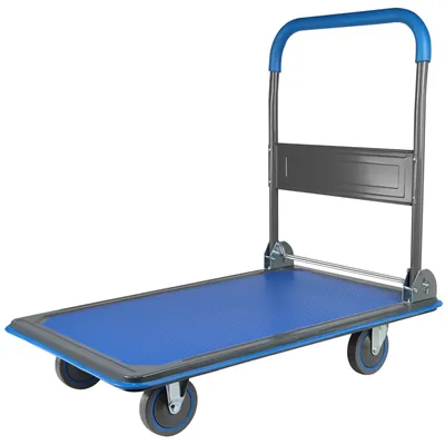 Dolly Cart Platform Truck 660lbs Folding Foldable Push Cart Dolly Flatbed Dolly Metal with Wheels
