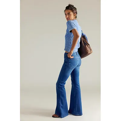 We The Free Love Bomb Flare Jeans at Free People in Explosive, Size: 24