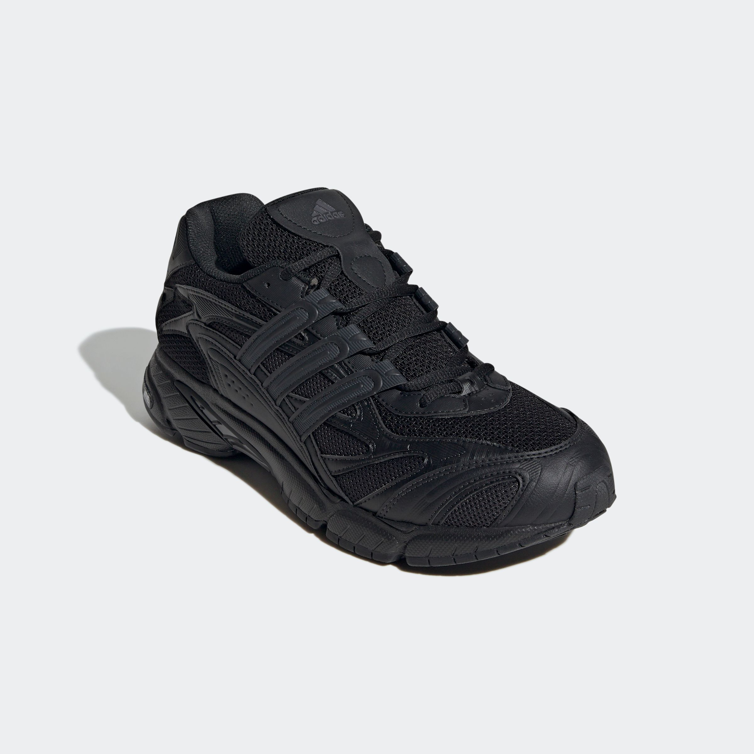 Sneaker ADIDAS ORIGINALS "TEMPER RUN 2.0", Gr. 43, schwarz (core schwarz, core schwarz, core schwarz), Synthetik, Textil, Schuhe