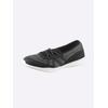 Slipper HEINE, Damen, Gr. 37, schwarz, Synthetik, Textil, modisch, Schuhe