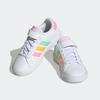 Klettschuh ADIDAS SPORTSWEAR "GRAND COURT COURT ELASTIC LACE AND TOP STRAP", Gr. 34, weiß (cloud weiß, pulse mint, beam pink), Synthetik, Textil, sportlich, Schuhe, Design auf den Spuren des adidas Superstar