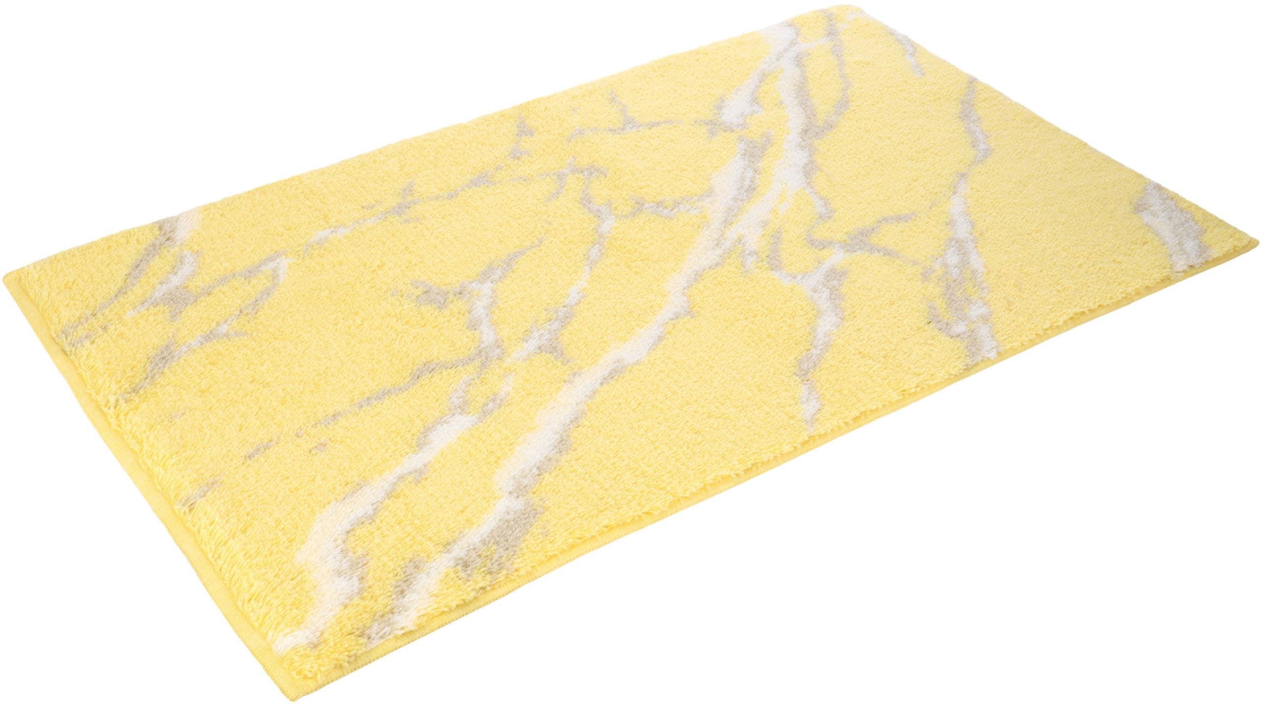 Badematte VOSSEN "»Marble«", gelb (citro), H:16mm, Polyacryl, Badematten Image
