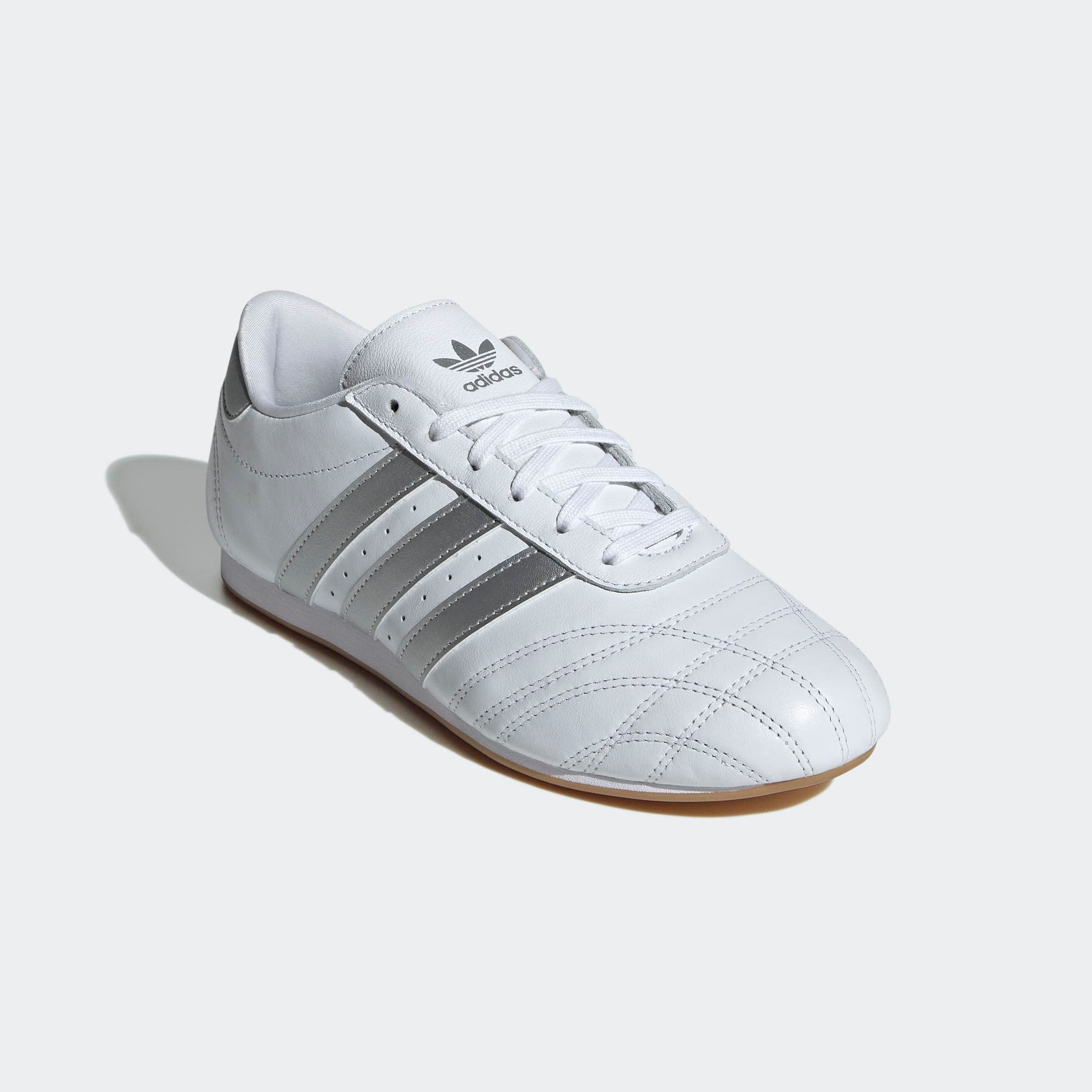 Sneaker ADIDAS ORIGINALS "TAEKWONDO LACE", Damen, Gr. 36, weiß (cloud weiß, silber metallic, gum 3), Leder, Schuhe Sneaker