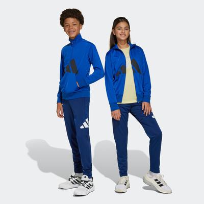 Trainingsanzug ADIDAS SPORTSWEAR "J BL TR TS 205", Kinder, Gr. 128, blau (royal blau, schwarz), Obermaterial: 100% Polyester, sportlich, Sportanzüge Image