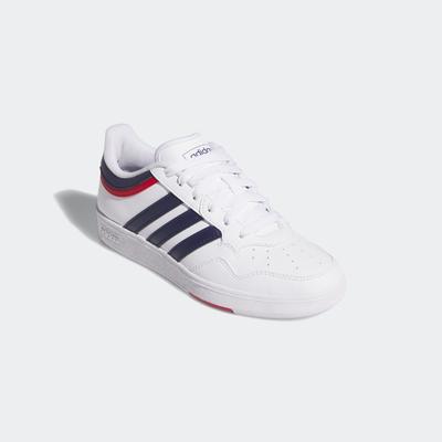 Sneaker ADIDAS SPORTSWEAR "HOOPS 4.0 J", Gr. 39, blau (ftwwht, dkblau, tepore), Synthetik, sportlich, Schuhe Image