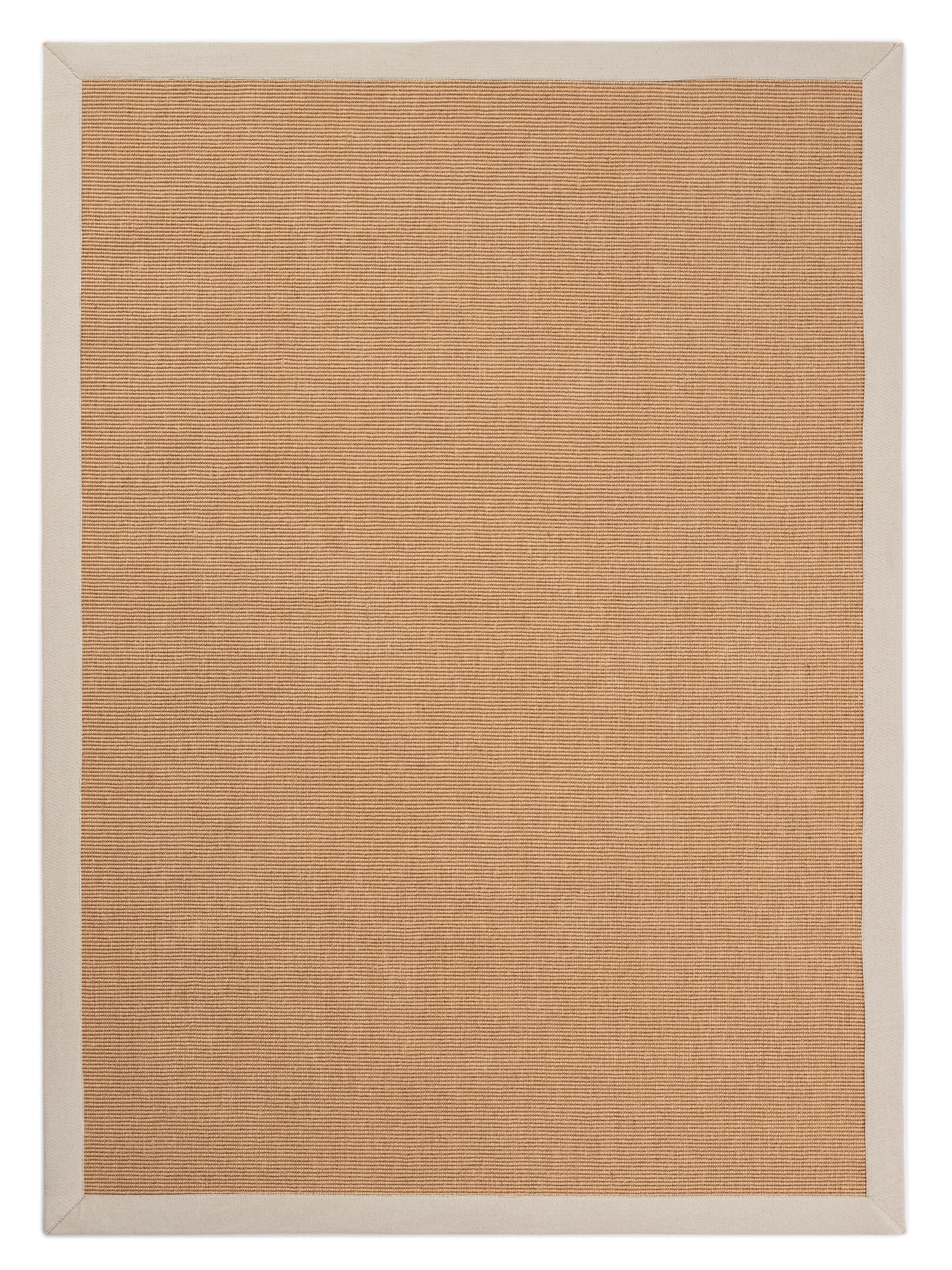 Sisalteppich CARPETFINE "Sisal , auch als Läufer erhältlich", beige (creme), B:160cm H:5mm L:230cm, Sisal, Teppiche, mit farbiger Bordüre, Anti Rutsch Rückseite, viele Größen, Wohnzimmer Image