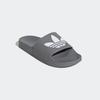 Badesandale ADIDAS ORIGINALS "LITE ADILETTE", Gr. 38, grau (grau three, cloud weiß, grau three), Synthetik, sportlich, Schuhe Badelatschen Pantolette Schlappen