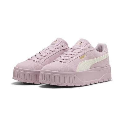 Sneaker PUMA "Karmen II Sneakers Damen", Gr. 40, rosa (rose mauve frosted ivory pink weiß), Obermaterial: Kuhleder, Text