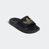 Badesandale ADIDAS ORIGINALS "LITE ADILETTE", Gr. 40,5, schwarz (core schwarz, core schwarz, matte gold), Synthetik, sportlich, Schuhe
