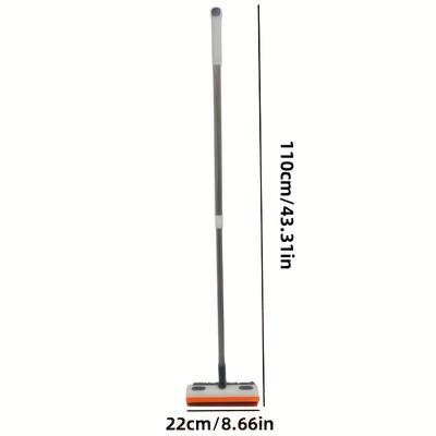 TEMU 1pc Wongirl Multi-surface Scrub Brush With Built-in - Extendable Manual Floor And Wall Cleaner For Bathroom, Kitchen, Toilet, Living Room - Plastic Material Image