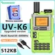 Aggiornato UV-K6 Quansheng Walkie Talkie 512KB Espansione della memoria Full Band AM FM Type-C Scrambler NOAA Frequenza wireless Ham Radio