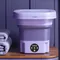 8L Foldable Washing Machine Portable Socks Underwear Panties Retractable Household Washing Machine 3