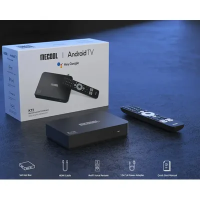 MECOOL KT2 DVB-T2 TV Box Android 2024 Smart TV tvbox Amlogic S905Y4 Chromecast 2 GB 32 GB IPTV 4K