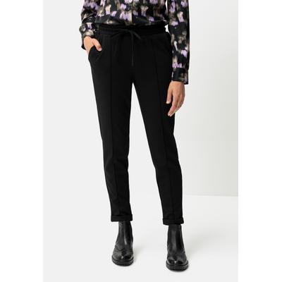 Schlupfhose LASCANA, Damen, Gr. 36, N-Gr, schwarz, Jersey, Obermaterial: 79% Polyester, 19% Viskose, 2% Elasthan, unifarben, modisch, figurumspielend 7/8-Länge, Hosen, mit verstellbaren Tunnelzug Image