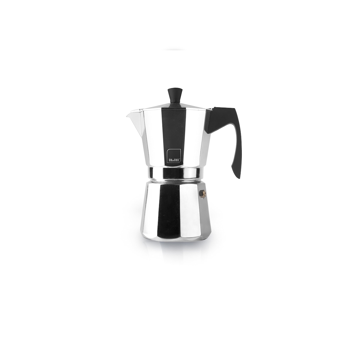 IBILI - Evva White Espressokocher, 12 Tassen, 600 ml, Aluminiumguss, Geeignet für Induktion Image