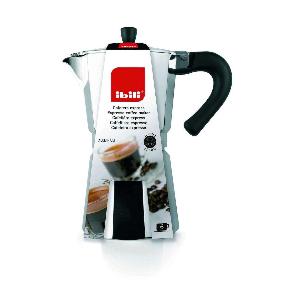 IBILI - Bahia-Espressomaschine. 14 Tassen, 700 ml, Aluminium