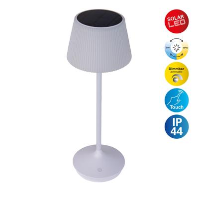 NÄVE LED Tischleuchte "Solarleuchte / Akkuleuchte "EMMI", weiß, Ø 13,00cm H: 38,00cm, Lampen, Solarbetrieb, Akkubetrieb, CCT, Berührungssensor, Akkutischleuchte Image