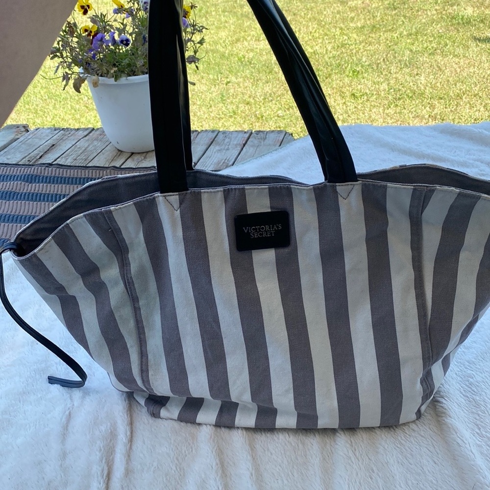 Victoria's Secret Bags | Victoria's Secret Women Purses & Handbags Category Totes | Color: Gray/White | Size: Os