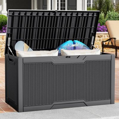 Moasis 100 Gallons Lockable Resin Deck Box