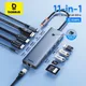 Baseus Hub USB DP 4K Adattatore doppio HDMI Splitter 11 in 1 Docking station RJ45 USB 3.0 PD 100W per MacBook Pro Air M2 M1 USB C HUB