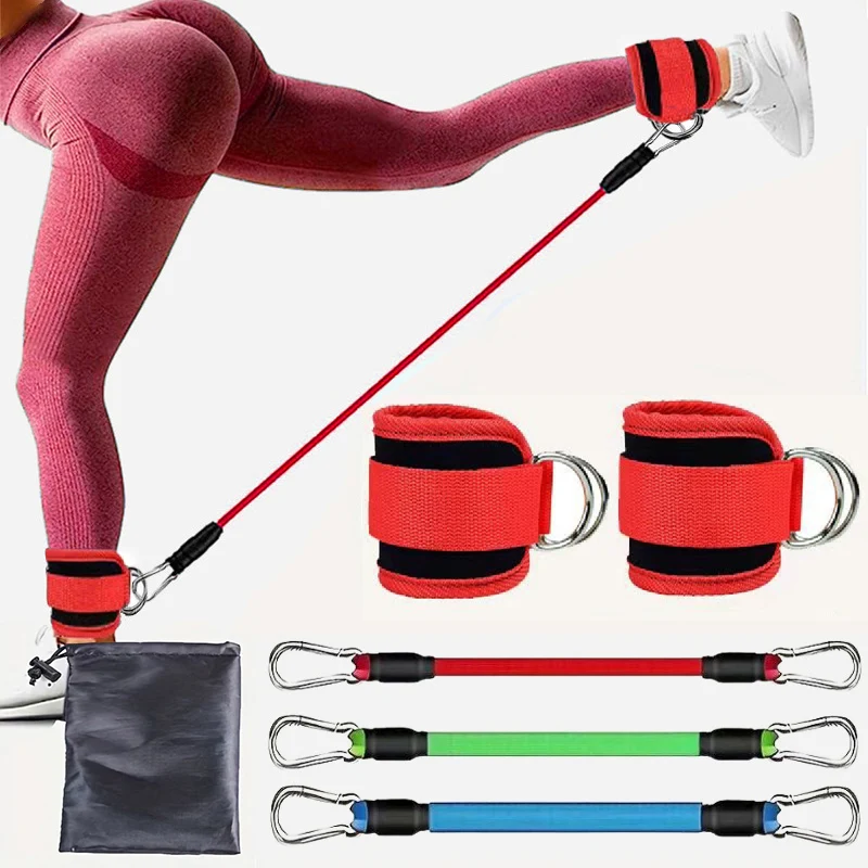 Widerstand Band Set Workout Übung Ausrüstungen Knöchel Riemen Fitness Yoga Elastische Fitness Bands Für Home Gym Mann Und Frau Sport