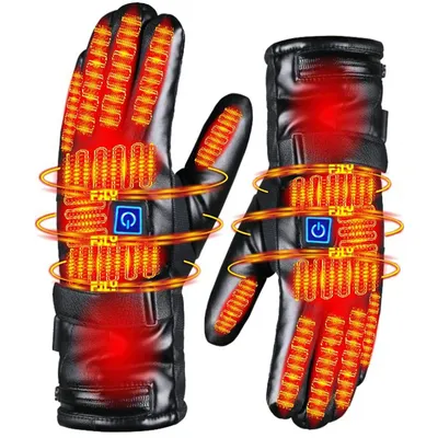 Heated Gloves 3 Levels Temperature Battery Powered Heating Gloves Cold Weather Thermal Motorcycle Gloves Outdoor Ski Accessories