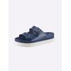 Pantolette HEINE, Damen, Gr. 38, blau (marine), Synthetik, modisch, Schuhe