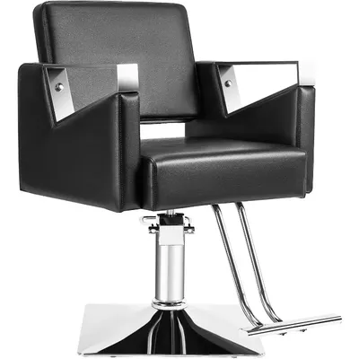 Barber Hair Salon Chair - 330LBS with Heavy Duty Hydraulic Pump，360° Swivel Adjustable Spa Beauty