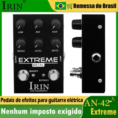 IRIN AN-42 Extreme Guitar Effect Pedal Metal Integrated Distortion 3D Delay Effect True Bypass Pedal