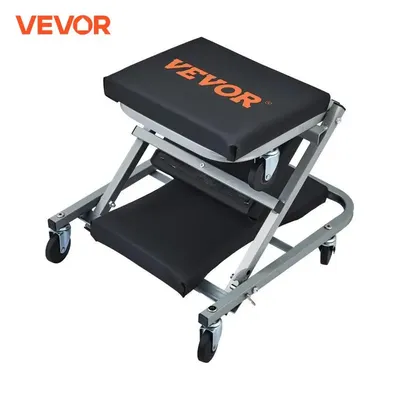 VEVOR Z-Creeper Seat 2 in 1 Rolling Folding Car Creeper/StoolLow Profile Creeper with 6 pcs Wheels